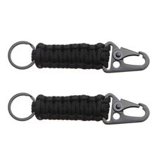 2pcs arrampicata all'aperto aquila becco fibbia corda ombrello corda intrecciata a mano fibbia appesa chiave (nero)