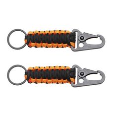 2pcs arrampicata all'aperto aquila becco fibbia corda ombrello corda intrecciata a mano fibbia appesa chiave (nero + arancione)
