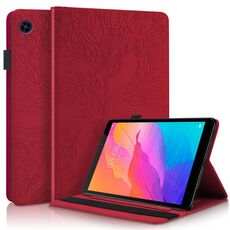 Custodia per tablet in pelle goffrata Life Tree per Huawei Matepad SE 10.4 2022 (rosso)