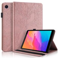 Per Huawei Matepad SE 10.4 2022 Custodia per tablet in pelle goffrata Life Tree (oro rosa)