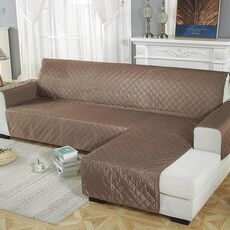Cuscino per animali domestici antiscivolo impermeabile Copridivano assemblato in un pezzo, dimensioni:Left-200x270cm(Caffè)