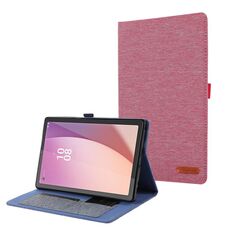 Custodia per tablet in pelle tessuto Lenovo Tab M9 (rosa rossa)