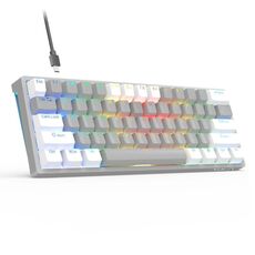 Tastiera meccanica AULA F3261 tipo C cablata a caldo sostituibile a 61 tasti RGB (albero bianco grigio verde)