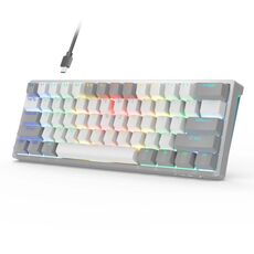 Tastiera meccanica AULA F3261 tipo C cablata a caldo sostituibile a 61 tasti RGB (albero rosso bianco grigio)