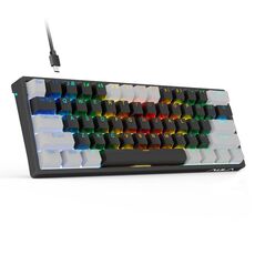 Tastiera meccanica AULA F3261 tipo C cablata a caldo sostituibile a 61 tasti RGB (albero grigio nero verde)