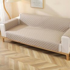Fodera per divano con motivo a rombi, impermeabile, a doppia faccia, per animali domestici, dimensioni: 130 x 196 cm (cachi).
