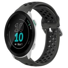 Per Garmin Forerunner 55 20mm Cinturino sportivo in silicone traspirante traforato (nero)