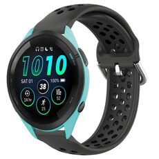 Per Garmin Forerunner 265 22mm Cinturino sportivo in silicone traspirante traforato (nero)