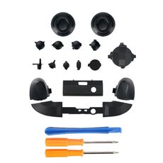 Per controller Xbox Series X Thumbstick LB RB Bumper Pulsanti trigger con accessori per cacciavite (nero)