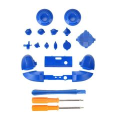 Per controller Xbox Series X Thumbstick LB RB Bumper Pulsanti di attivazione con accessori per cacciavite (blu)