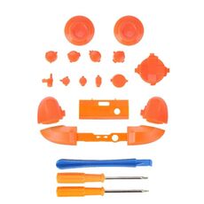 Per controller Xbox Series X Thumbstick LB RB Bumper Pulsanti di attivazione con accessori per cacciavite (arancione)