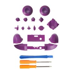 Per controller Xbox Series X Thumbstick LB RB Bumper Pulsanti di attivazione con accessori per cacciavite (viola)