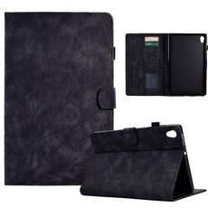 Custodia per tablet Lenovo M10 HD 2nd X306X Fortune Tree Pressure Flower PU con funzione Wake-up / Sleep (nero)