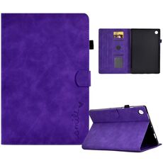 Per Huawei Matepad 10.4 2022 Custodia per tablet in pelle con flip in rilievo (viola)