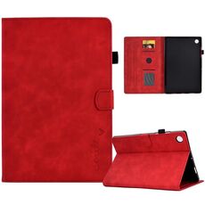 Per Huawei Matepad 10.4 2022 Custodia per tablet in pelle con flip in rilievo (rosso)