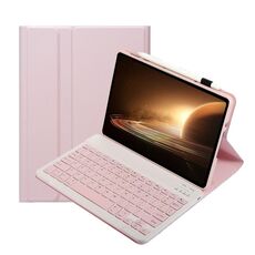 Per OPPO Pad 2 11,61 pollici 2023 OP13 Custodia in pelle per tastiera Bluetooth staccabile ultrasottile Texture pelle di agnello (rosa)