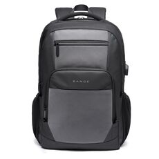 Bange BG-1922 Zaino impermeabile da uomo in tessuto Oxford da 16 pollici con porta USB (grigio)