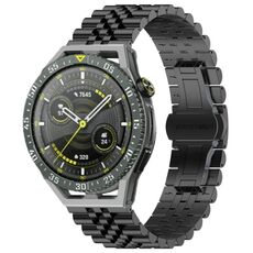 Per Huawei Watch GT3 SE Five Bull Cinturino semicircolare in acciaio inossidabile + strumento di rimozione cinturino (nero)