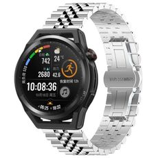 Per Huawei Watch GT Runner Five Bull Cinturino semicircolare in acciaio inossidabile + strumento di rimozione cinturino (argento)