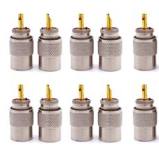 10pcs UHF maschio PL259 connettore RG8 / RG58 connettore antenna capocorda