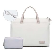Per MacBook 15,6-16,1 pollici MAHOO 10188 Borsa per computer portatile ultrasottile Borsa per computer a mano, Colore: Grigio + Grigio PU Power Bag