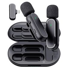 Microfono lavalier wireless da uno a due K63 con microfono per registrazione video con riduzione del rumore della scatola di ricarica, specifiche: interfaccia a 8 pin