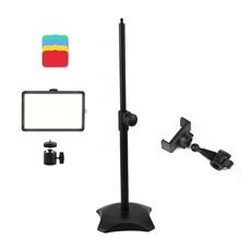 8 pollici 3200-5500K Luce di riempimento dal vivo a pannello piatto per fotografia a temperatura a tre colori, specifiche: staffa da 42 cm