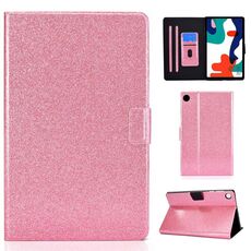 Per Huawei MatePad 10.4 2022 Custodia per tablet in pelle glitter polvere (rosa)