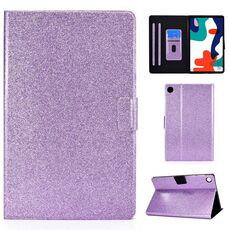 Per Huawei MatePad 10.4 2022 Custodia per tablet in pelle glitter polvere (viola)