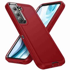 Custodia rigida impermeabile per Samsung Galaxy S22 5G Life (rosso + nero)