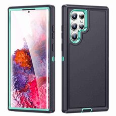 Custodia rigida impermeabile per Samsung Galaxy S22 Ultra 5G Life (blu scuro + azzurro)