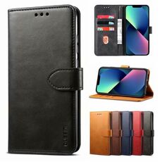 Per Samsung Galaxy A22 5G GUSSIM Custodia per telefono in pelle a conchiglia orizzontale (nero)