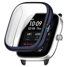 Per Amazfit GTS4 Mini custodia protettiva per orologio galvanico in TPU a copertura totale (blu notte)