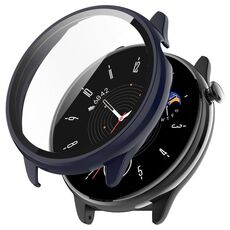 Per Amazfit GTR Mini PC + custodia protettiva per orologio integrato con pellicola temperata (blu inchiostro)