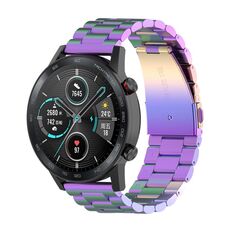 For Honor Watch GS 3i 22mm Cinturino per orologio in acciaio inossidabile con tre perline (colorato)