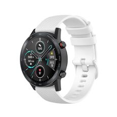 For Honor Watch GS 3i 22mm Cinturino in silicone con trama scozzese piccola (bianco)