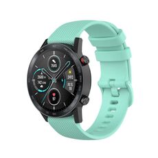 For Honor Watch GS 3i 22mm Cinturino in silicone con trama scozzese piccola (verde acqua)