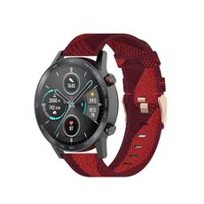 Per Honor Watch GS 3i 22mm cinturino in nylon intrecciato (rosso)