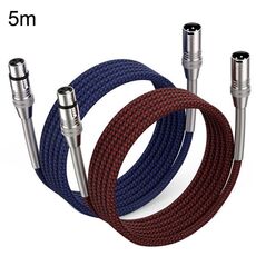 2 pz LHD010 Caron maschio a femmina XLR doppia scheda cavo audio cavo 5 m (rosso + blu)