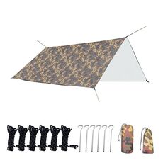 Tappetino per ombrellone in poliestere con baldacchino quadrato impermeabile 3X5m (camouflage)