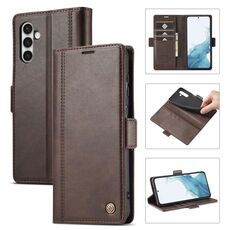 Per Samsung Galaxy S23 5G LC.IMEEKE PU + TPU Custodia in pelle per telefono (caffè)