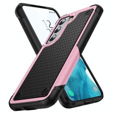 Per Samsung Galaxy S22 5G PC + Custodia protettiva antiurto in TPU per telefono (rosa + nero)