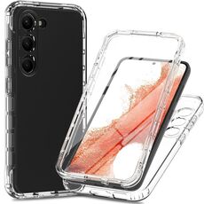 Per Samsung Galaxy S23+ 5G Custodia protettiva per telefono in TPU + PC + PET a colori sfumati trasparenti integrati (trasparente)
