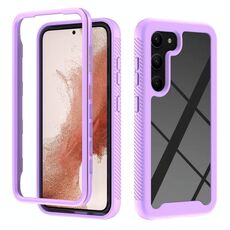 Per Samsung Galaxy S23 5G Custodia protettiva per telefono in TPU + PC trasparente integrata a due strati (viola)