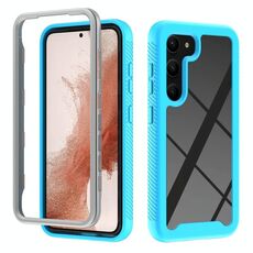 Per Samsung Galaxy S23 5G Custodia protettiva per telefono in TPU + PC trasparente integrata a due strati (azzurro)