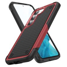 Per Samsung Galaxy S23 + 5G PC + TPU Custodia protettiva antiurto per telefono (rosso + nero)