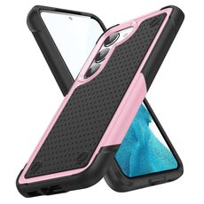 Per Samsung Galaxy S23 + 5G PC + TPU Custodia protettiva antiurto per telefono (rosa + nero)
