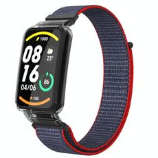 Custodia protettiva per PC integrata per Xiaomi Mi Band 7 Pro + cinturino in nylon (rosa chiaro)