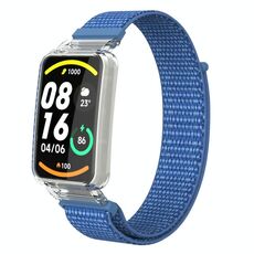 Custodia protettiva per PC integrata per Xiaomi Mi Band 7 Pro + cinturino in nylon (blu)
