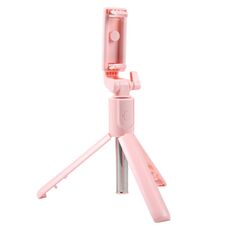 Bastone per selfie con treppiede Bluetooth multifunzionale R1 (rosa)